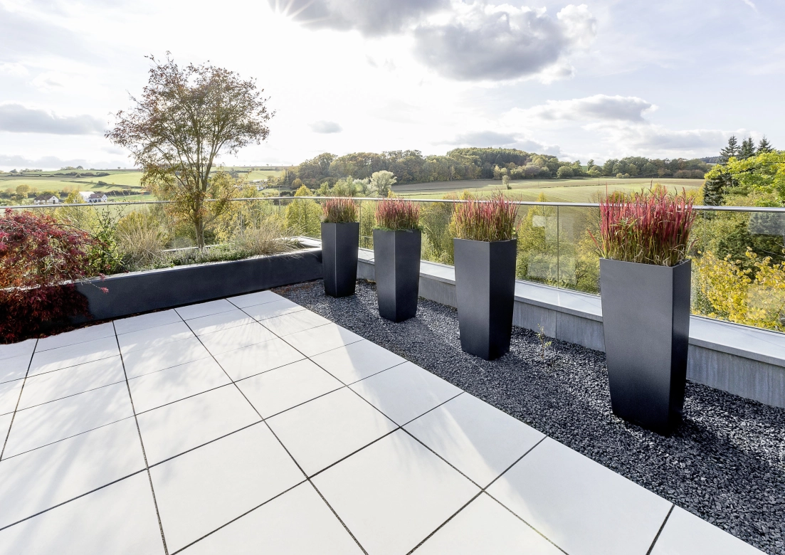 Roof terrace with flowers