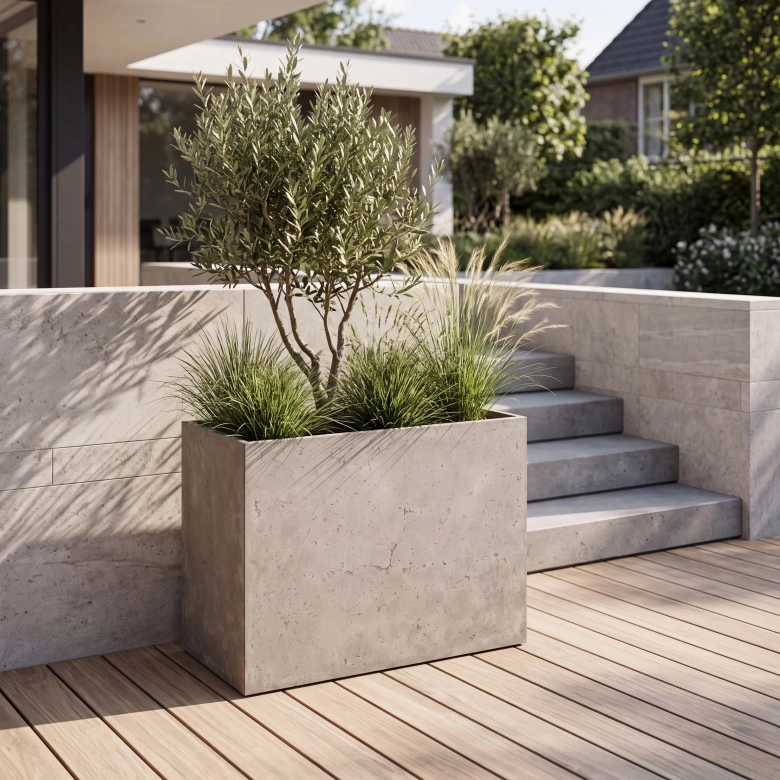 <b>RECTANGULAR planter</b> visia Grau