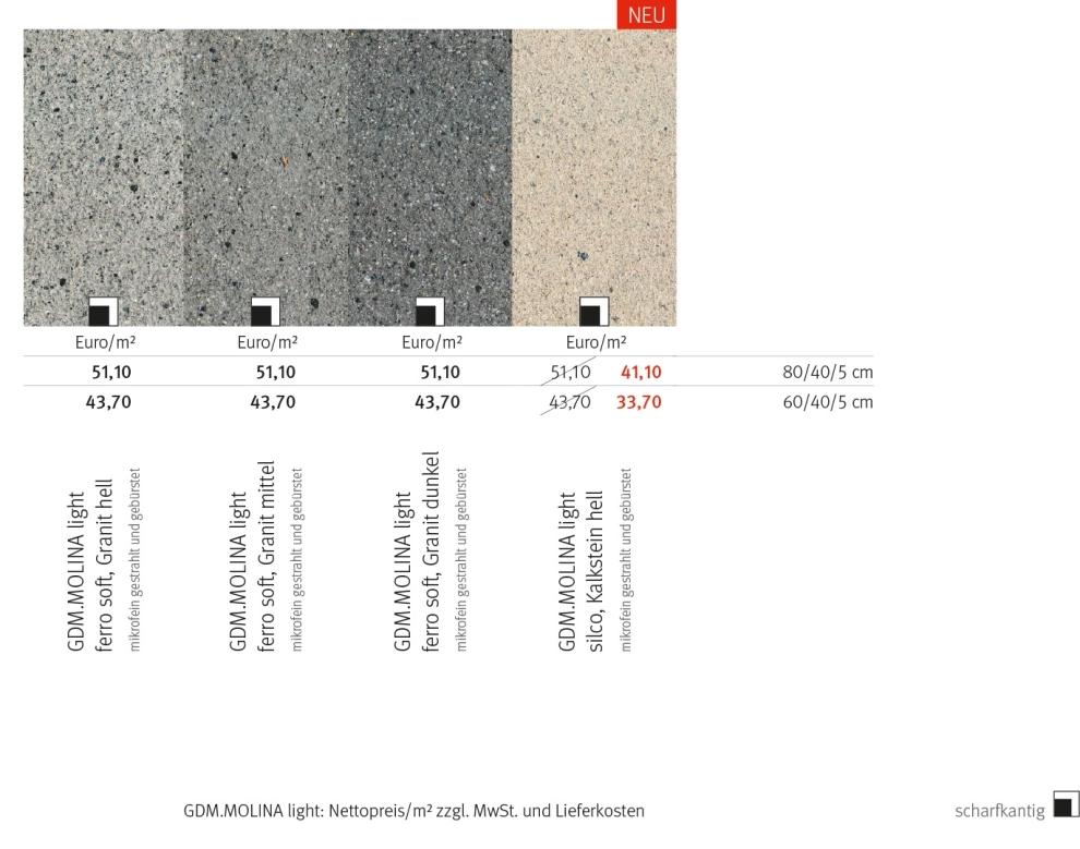 preistabelle terrassenplatte rabatt aktionsrabatt sonderpreis oberflächen farben preise