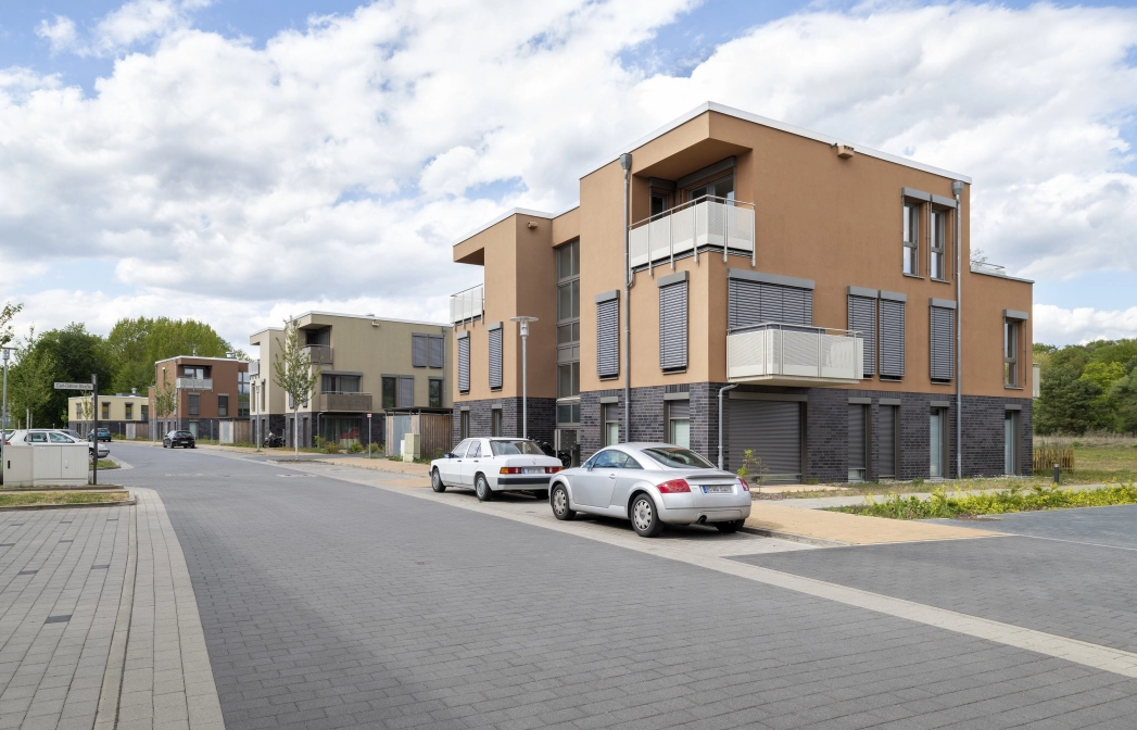 house access road new housing estate traffic areas