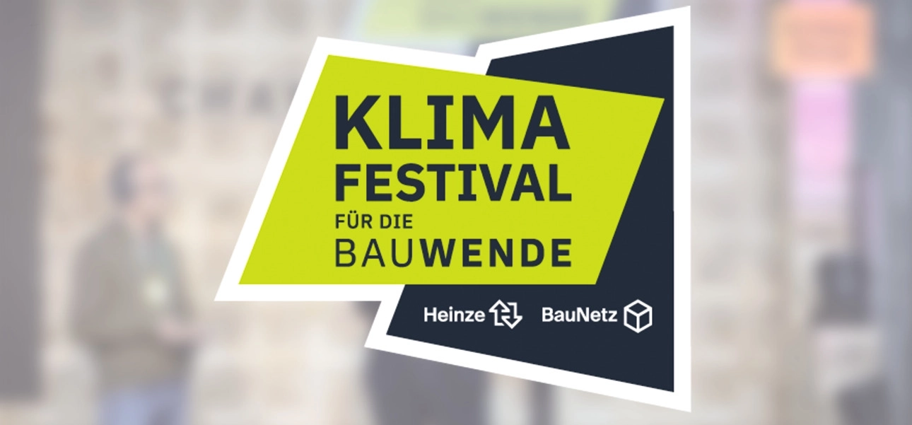 Teaser für das 4. Klimafestival von BauNetz und Heinze in Berlin