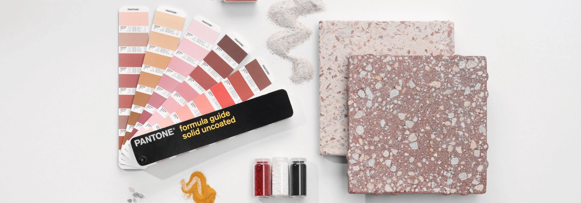 Moodboard von Farben für Betonprodukte