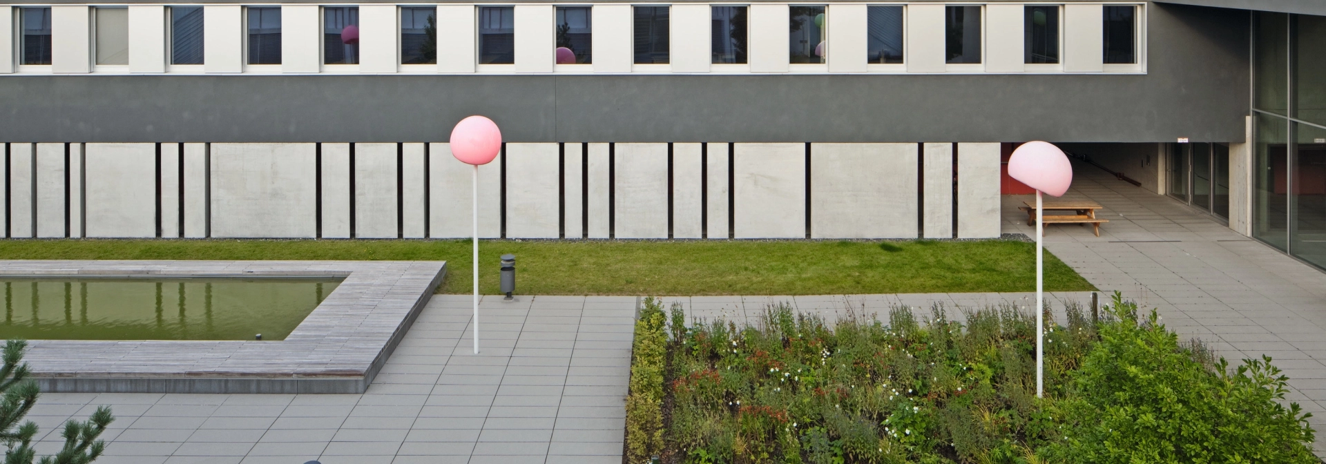 inner courtyard university planted