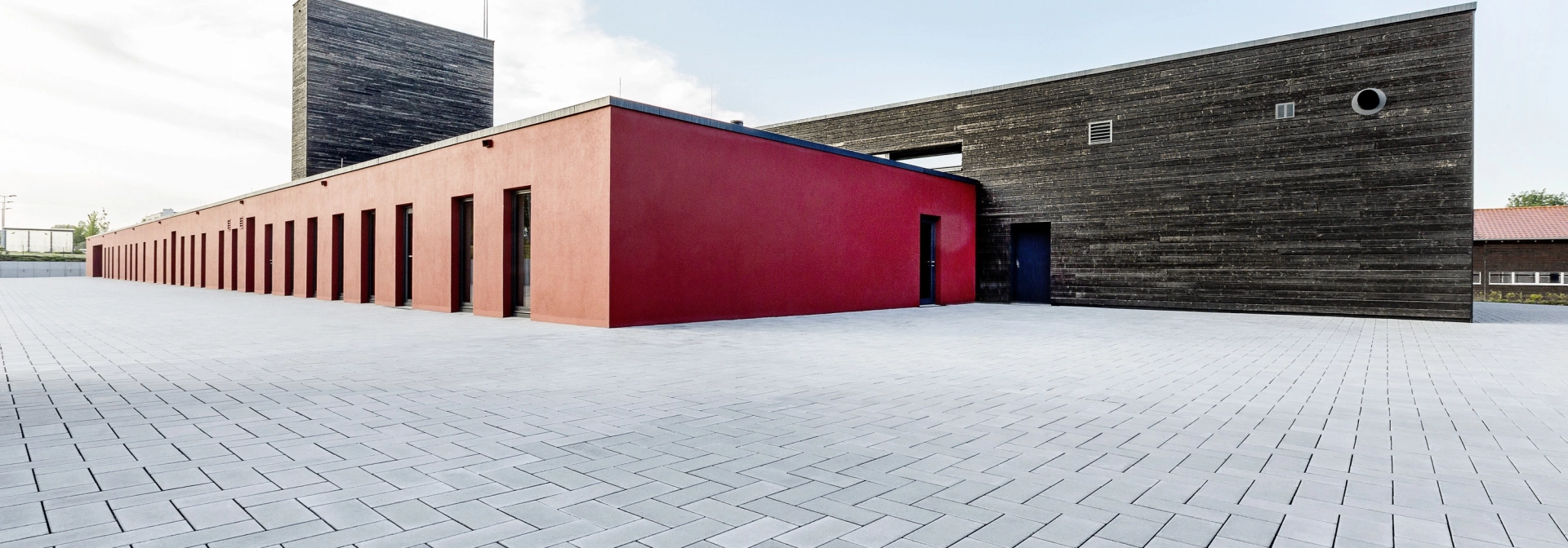 modern fire station equipment building