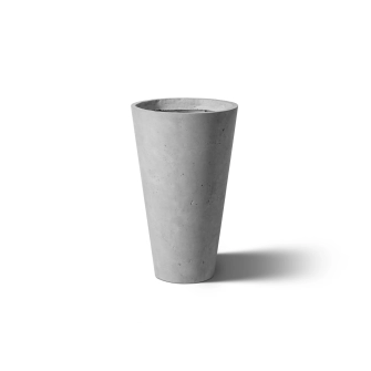 GRAVELLI Pflanzgefäß Conic in der größten Größe, Farbe Stein, freigestellt