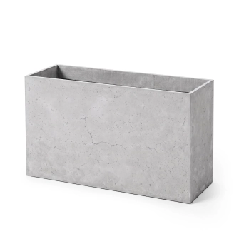 GRAVELLI Pflanzgefäß Rectangular in der größten Größe, Farbe Stein, freigestellt