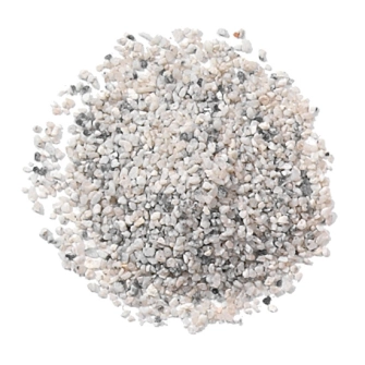 Rohstoff und graue und beige Körnung für Pflastersteine