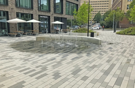 platz gebäude springbrunnen