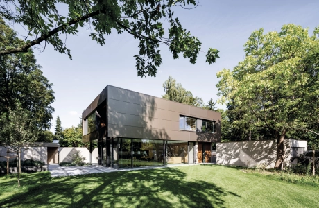 modern villa garten natur