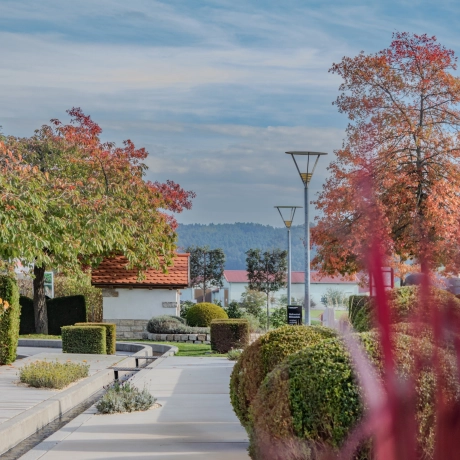 Ideas garden in Fensterbach in an autumnal ambience.