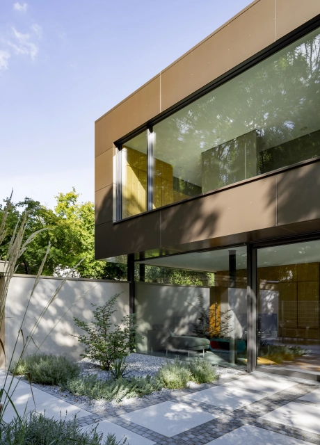 modern villa garden nature