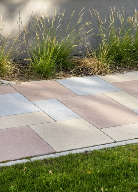 residential street planted sidewalk