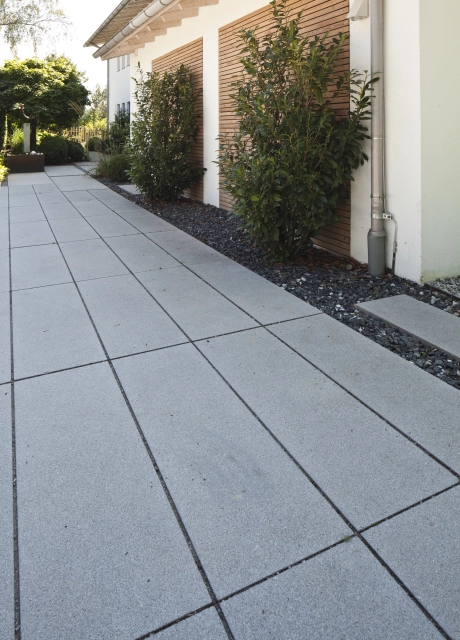 house entrance modern green planted