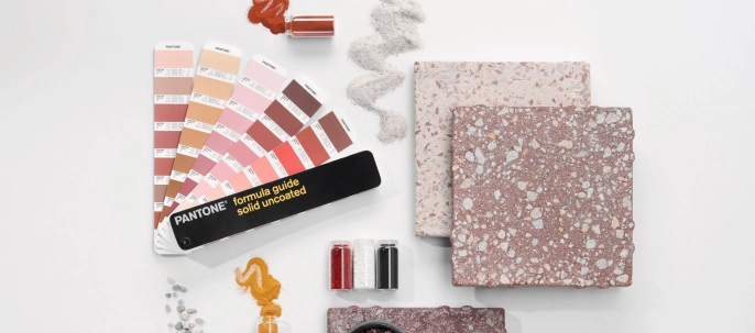 Moodboard von Farben für Betonprodukte