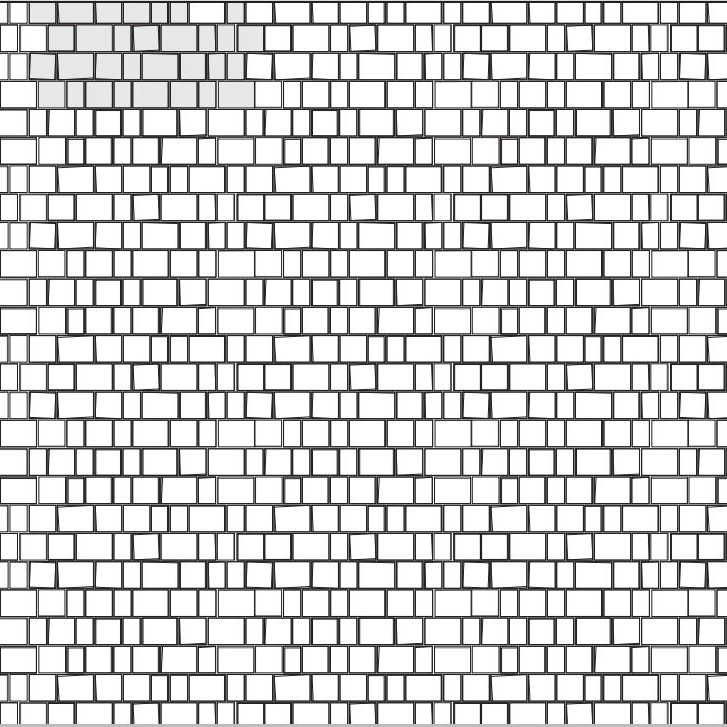 *VERLEGEMUSTER 1400*, row bond, multi-brick system type AX, 0.97 layers/m²