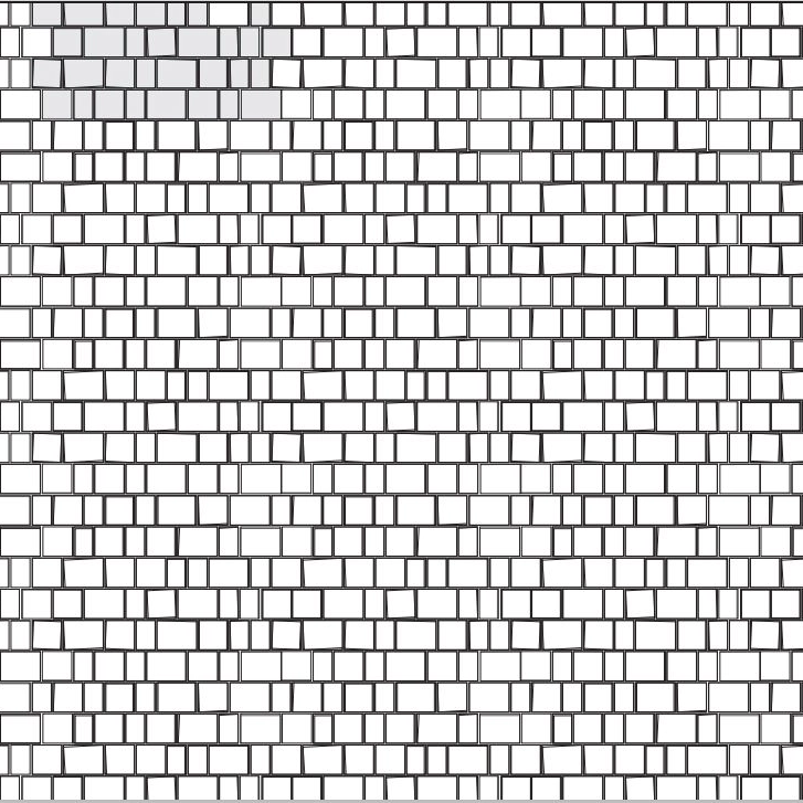 *VERLEGEMUSTER 1400*, Reihenverband, Mehrsteinsystem Typ AX, 0,97 Lagen/m²