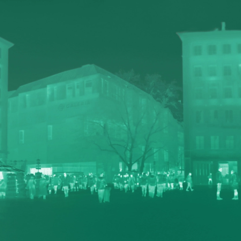Thermal imaging at Marienplatz in Munich