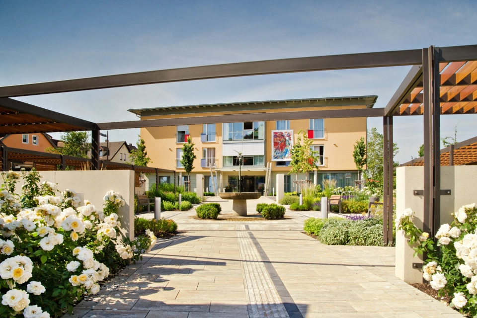 residential home nursing home stylishly planted